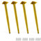 WWERTYY Lot de 4 Pieds de Meubles réglables en métal pour canapé, Armoire, Chaise, Commode, lit, Or 55 cm