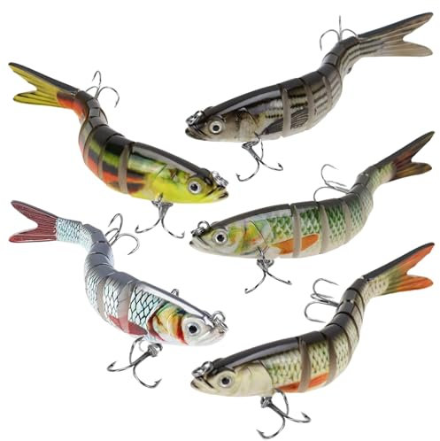 TYBYBB Angelköder Angel Wobbler Swimbait Hecht Barsch Zander Forellen äschen Fisch Raubfisch Köder Forellenköder Jerkbait Kunstköder Angeln Set Köderfische Fischköder Fishing Lures Wobbler