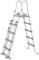 OISE ART STORE Trade Shop - Scaletta di Sicurezza per Piscine 132cm con Gradini in Plastica Telaio in Metallo 58332 -