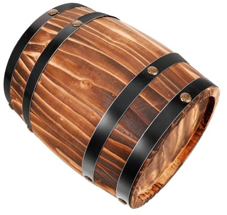 HEATSHAKING Retro Weinfass Dekoration Holzfass Massivholz Vintage Dekorationsobjekt Vielseitig Einsetzbar 20x16cm
