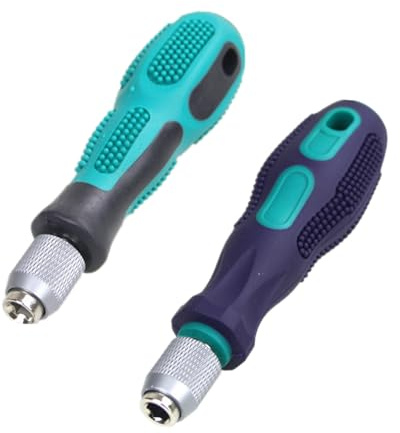 JLEivvi 2 Pcs Bit Driver Handle Professional 1/4 inch Screwdriver Quick Change Hex Bit Holder with Ergonomic Anti-Skid Handle for Repair Tools