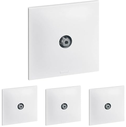 Legrand - Prise TV typeF Neptune - Blanc (Lot de 4)