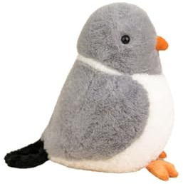 AQCQDQ Taube Plüschtier, Weiches Kurzflor Kuscheltier mit PP-Baumwolle Füllung, 30cm/40cm Optionen, Niedliches Geschenk für Jugendliche (15-35 Jahre), Wohnzimmer & Büro Dekoration (30 cm,Grau)
