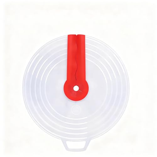 Food Safe Reusable Splash Guard for Mixing Bowls Works with Electric Mixers Hand Mixers and Manual Whisks to Minimize Cleanup Effort (Red)