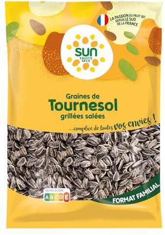 SUN - Graines de Tournesol Décortiquées 500 g - Naturelles Non Salées Non Grillées - Riches en Fibres et Protéines - Pour Salades, Pains, Granola, Apéritif, Encas Sain - Idéal Cuisine Végétale