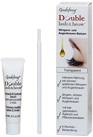 Godefroy Double Lash & Brow Balsam zur Kräftigung und Pflege von Wimpern und Augenbrauen auf natürlicher Basis
