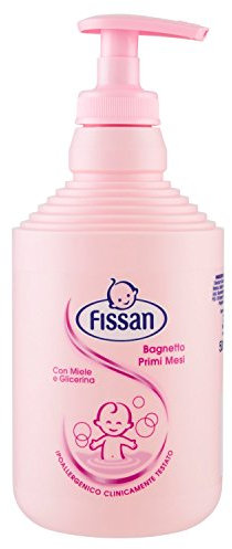 Fissan - Bagnetto Primi Mesi Baby, con Estratti Naturali di Miele e Glicerina - 500 ml, Confezione da 12 pezzi