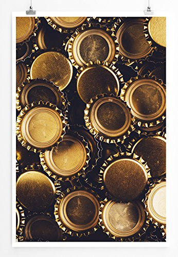 Eau Zone Home Bild - Food-Fotografie – Kronkorken- Poster Fotodruck in höchster Qualität