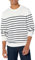 Amazon Essentials Men's Long-Sleeve Crewneck Jumper, 100% Cotton, Big & Tall Options Available, Navy White Placed Stripe, M