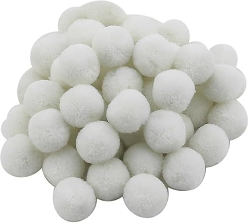 Perlin - Pompons Pompon 12mm Weiß Bommel 200stk Nähen Tilda Basteln Borte bälle Flauschigen Plüsch Bälle für Lustige DIY Kreative Handwerk DEK39 x5