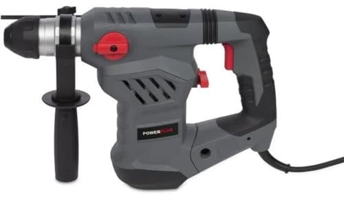 POWER plus Elektro-Schlagbohrmaschine POWE10081-4 in 1: (Schlag-) Bohren Meißeln und Meißeldrehung, 1600 W Bohrmaschine, 6 J, SDS-plus, 5 Zubehörteile