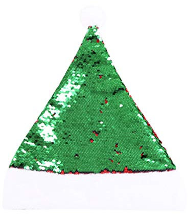 Amosfun weihnachtsmütze Pailletten weihnachtsmützen Kopfschmuck für Weihnachten Festival Party Supplies Performance Requisiten (grün)