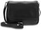 GIUDI ® - Damenhandtasche aus glattem Kalbsleder, echtes Leder, Umhängetasche, Handtasche, Made in Italy. (schwarz)