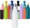 GeeRic Bouteille d'eau en Acier Inoxydable, Bouteille d'eau en Métal à Double Paroi Isolée sous Vide 12 Heures Chaudes et 24 Heures Boissons Froides Bouteilles 500 ML/17 Oz Blanc