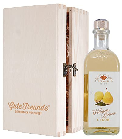 Fies Williams Birnen Likör mit Geschenk-Holzkiste