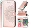 ELTEKER iPhone 8 Plus Case,iPhone 7 Plus Wallet Case with Card Holder Kickstand [Shockproof TPU Shell], PU Leather Magnetic Phone Cover Flip Wallet Case for iPhone 7 Plus/8 Plus (5.5 Inch)- Rose Gold