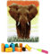 EMISTEM Latch Hook Kits for Adults - DIY Latch Hook Rug Kits for Kids, Crochet Kit for Beginners, Rug Making Kits with Printed Canvas, Gift Packaging. (Elephant,15x21)