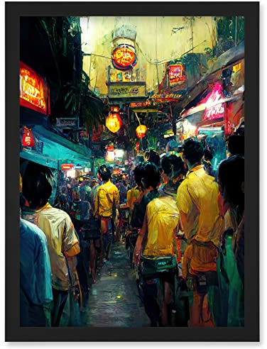 Doppelganger33 LTD Khao San Road Bangkok Thailand Street Artwork Framed Wall Art Print A4