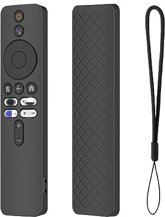 Remote Control Case Cover Compatible for Xiaomi Mi TV Box S 2nd Gen, Protective TV Remote Control Cover Shockproof Silicone Sleeve Replacement Case (Black)