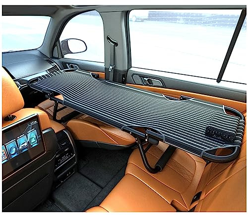 Faltbares Reise-Autobett, mit atmungsaktivem Stoffbett und stabilem Metallrahmen, Auto-modifiziertes Bett, Nicht aufblasbare Auto-Matratze, Rücksitz-Auto-Reisebett, Campingbett, hält 440 Pfund (163 x