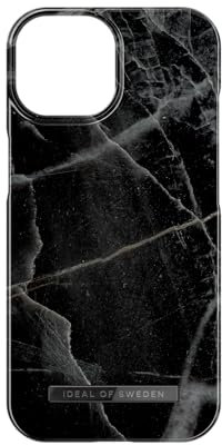 IDEAL OF SWEDEN Bedruckte Handyhülle, niedliches buntes Muster, schützende Abdeckung aus Hartplastik mit Mikrofaserfutter für das iPhone. Kompatibel mit iPhone 15 Pro (Black Thunder)