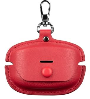 Leather Eaubuds Case Cover for Sony WF-1000XM5 Wireless Earbuds Protector Anti-Scratch Anti-Fall Protective Cover for WF-1000XM5 Case 2023 Earphone Accessories (red)