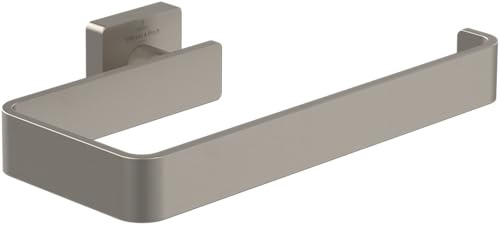 Villeroy & Boch Elements Striking Handtuchhalter, eckig – Nickel Matt | Für Wandmontage geeignet, aus Messing, Länge 209 mm, TVA15200500064