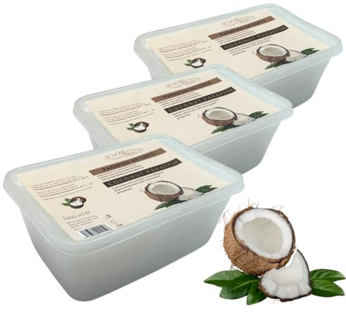 PARAFINA COCO per mani e piedi PACK 3 x 3000 ml - Paraffina idratante alla pesca antiossidante
