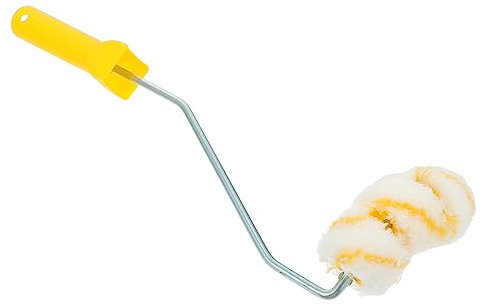 Beavorty Rodillo De con Cepillo De Ruedas para Pintar Tuberías De Gas y Agua Rodillo Antigoteo para Superficies Curvas y Cilíndricas