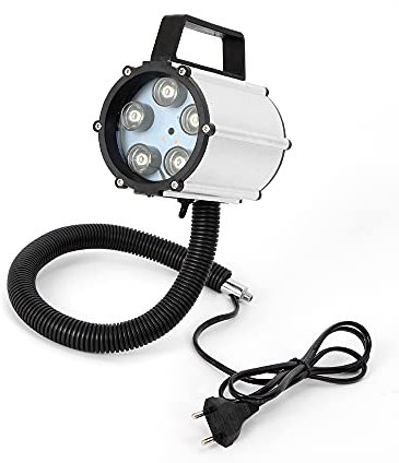 Magnetische LED Arbeitsleuchte 5W wasserdicht flexibler Arm weiße Lichtfarbe 5500-6500K für CNC-Maschinen Werkstätten Geräte