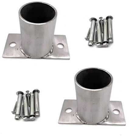 Support/ Fixation poteau bois 1 2 3 4 5 6 10 Pièces De Base De Poteau De Clôture Galvanisée Ronde 20 25 30 100 150 200 Mm, Supports De Base De Colonne De Balcon De Terrasse Solide Et Support De Kit D'