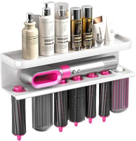Lumclaw Haartrockner-Halter, Wandhalterung, geeignet für Dyson Airwrap Regal, Trockner und Lockenwickler, Aufbewahrungsregal, Badezimmer-Organizer