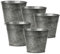 Oairse Lot de 5 pots de fleurs en acier galvanisé, parfaits pour la décoration moderne et les pots de fleurs, pots décoratifs en zinc pour l'intérieur et l'extérieur