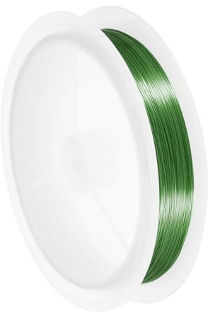 sourcing map 26 Gauge(0.4MM) Copper Wire for Jewelry Making Tarnish Resistant Beading Wire for Jewelry Making Crafts Supplies, Green,27M