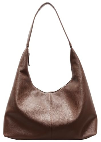 GSenhui Hobo Bag Weiches Leder Handtasche Vintage Tragetasche Uni Tasche Damen-Schultertasche Slouchy Tote Bag Shoulder Bag for Women