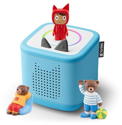 tonies Toniebox 2 Pack Boite à Histoire pour Enfant 1 à 9 Ans, Robuste & Facile à Utiliser, Petit Ours Brun, Bleu