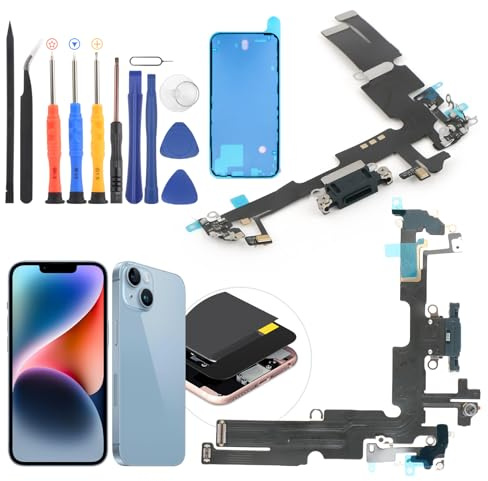 Dock Connector für iPhone 14 Plus Ladebuchse mit Flex Kabel kompatibel mit iPhone 14 Plus A2632 A2885 A2886 A2887 A2896 USB Ladeport Zubehör Ersatz mit Reparaturwerkzeugen