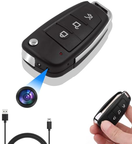 RUMUCF Mini caméra de voiture HD 1080p avec détection de mouvement, enregistrement en boucle, vision nocturne, petite caméra portable pour enregistrement vidéo, pas de WiFi nécessaire