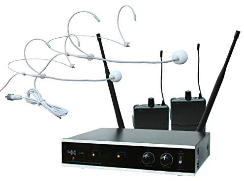 E-Lektron IU-2082H digital UHF Funkmikrofon System 2X Headset-Mikrofon drahtlos Set