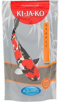 KI-JA-KO Staple Koifutter 10 kg, 3 mm Schwimmende Pellets, Ganzjahresnahrung mit Spirulina, Vitaminen & Mineralien für alle Koi-Karpfen, aus ISO22000/GMP+ Produktion