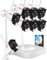 (Visión Nocturna en Color) Tonton 5MP WLAN Cámara de vigilancia Set 10CH Wireless NVR 8PCS 3MP WLAN Cámara de vigilancia al Aire Libre PIR AI Detección de Persona/vehículo