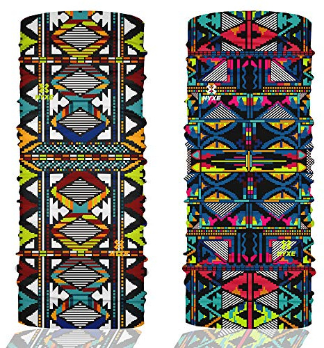 HYXE 2er Set Original Multifunktionstuch, Damen | Vielseitig tragbar als Schlauchschal, Halstuch, Kopftuch, Bandana oder Stirnband