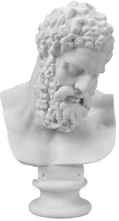 Farnese Hercules Büste griechische Statue Skulptur Gussmarmor Kopie 19,8 cm