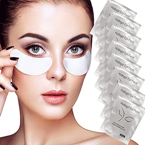 Under Eye Gel Pads, Jiasoval 50 Pairs Isolation Eyelash Extension Pads Lint Free Eyelash Patches, Under Eye Patches Hydrogel Eye Pads For Lash Extensions