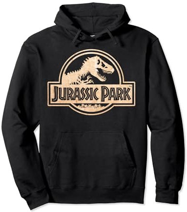 Jurassic Park Gold Fossil Logo Pullover Hoodie