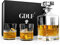 GDLF® Whisky Karaffe Set | 800ml Dekanter Mit 2 Gläsern | Männergeschenke | Für Spirituosen, Likör | Made in Italy