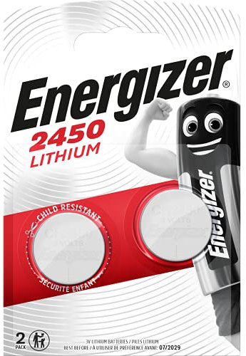 Energizer Lot de 2 Piles Bouton cr2450/dl2450, 3 V