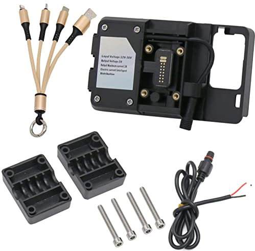 Shkalacar Support de Navigation pour téléphone Portable avec Chargeur sans Fil Compatible avec BMW R1200GS, Honda CRF1000L Africa Twin CRF1000L 2016