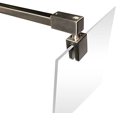 Schulte Stabilisator für 5-8 mm Glas, 150 cm kürzbar und winkelbar, Edelstahloptik, Haltestange für Glas/Wand Stabilisation, Wandhalterung für Duschwand
