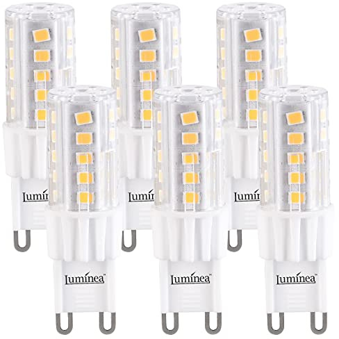 Luminea Leuchtmittel G9: 6er-Set LED-Stiftsockellampe G9 4,5W (ersetzt 30W) 480lm warmweiß 360° (LED Stift, Lampen, Birne)